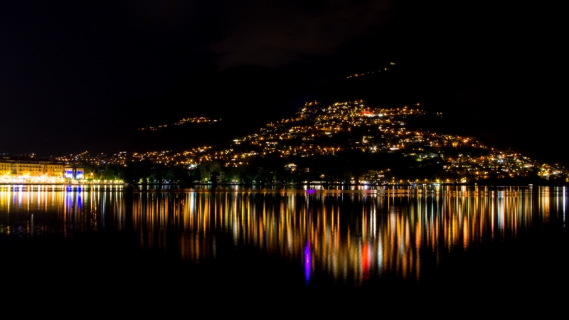 Lo spettacolo dei fuochi d'artificio a Lugano